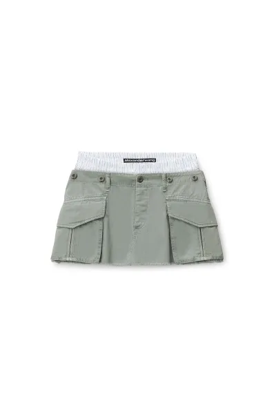 Cargo Mini Skirt with Boxer Waistband