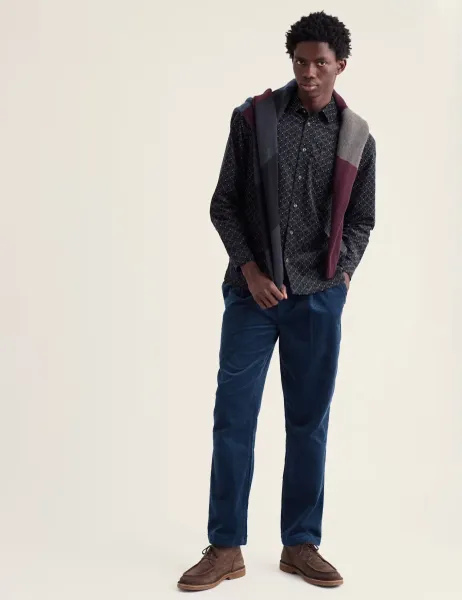 Seasalt Cornwall Men's Yeoman Relaxed Tapered Corduroy Trousers Navy