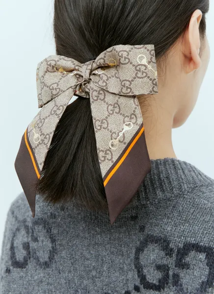 Set of Two Silk GG Scrunchies