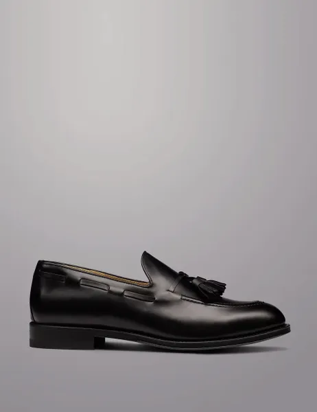 Charles Tyrwhitt Leather Slip-On Loafers Black