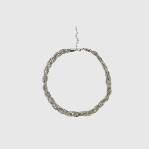 River Island Plated Plaited Necklace