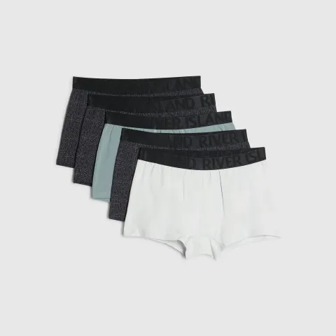 River Island Monogram Print Pack Of 5 Trunks