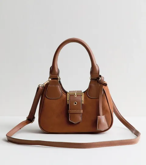 New Look Brown Faux Suede Grab Bag Vegan