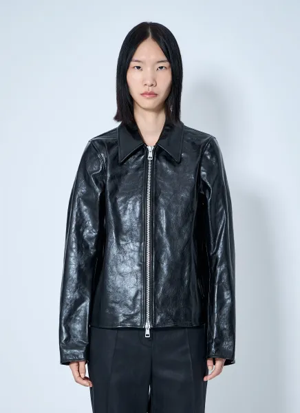 Mini Top Dyed Leather Jacket