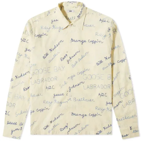Name Tag Embroidered Vacation Shirt