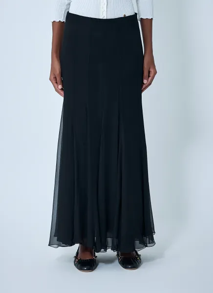 Fluid Silk Maxi Skirt