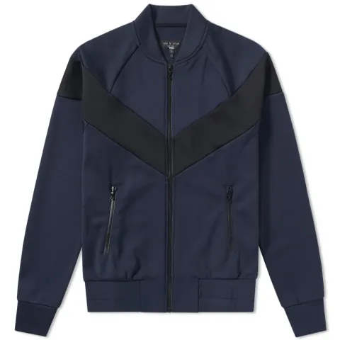 Panelled Tricot Bomber Jacket