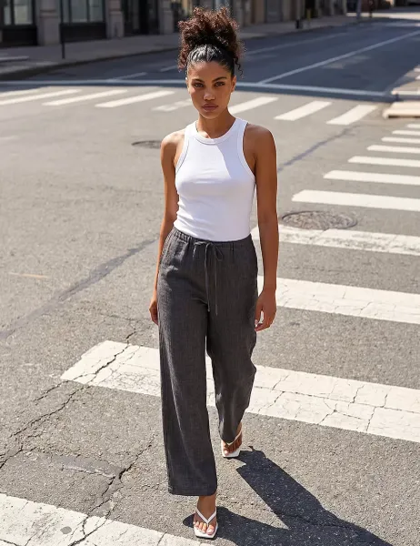 Roman Petite Pull On Trousers Dark Grey