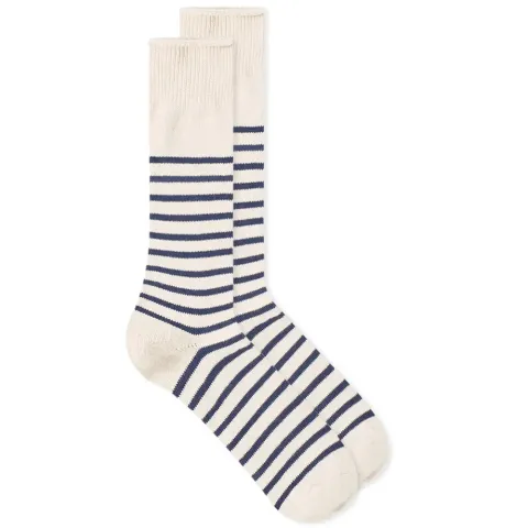 Recycled Cotton Stripe Crew Sock
