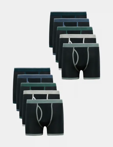 Marks & Spencer 10 Pack Cotton Stretch Trunks