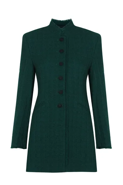 Zoe Jacket in Bottle Green Tweed