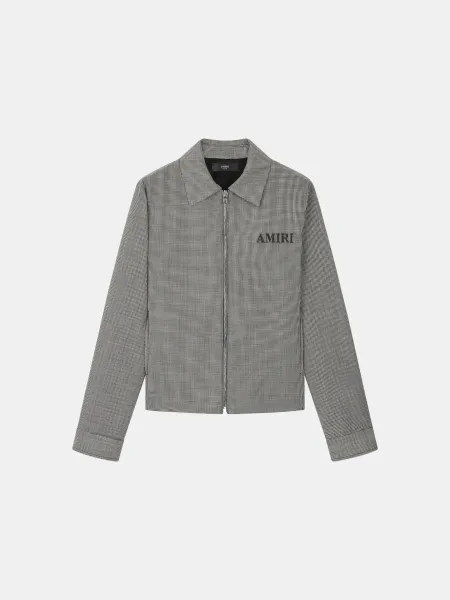 HOUNDSTOOTH BLOUSON - Black