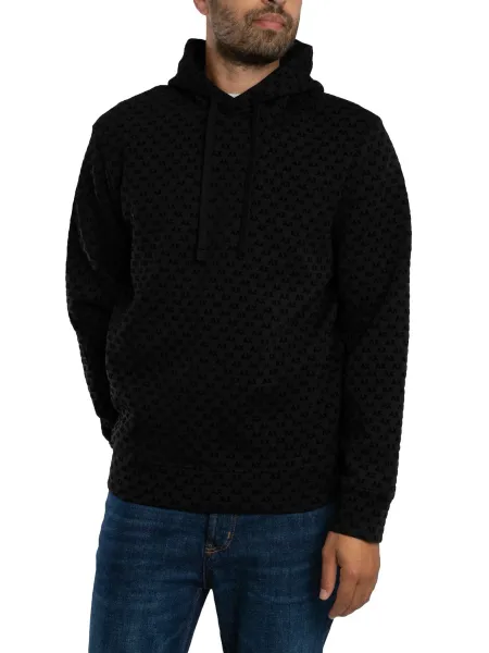 Pattern Logo Pullover Hoodie