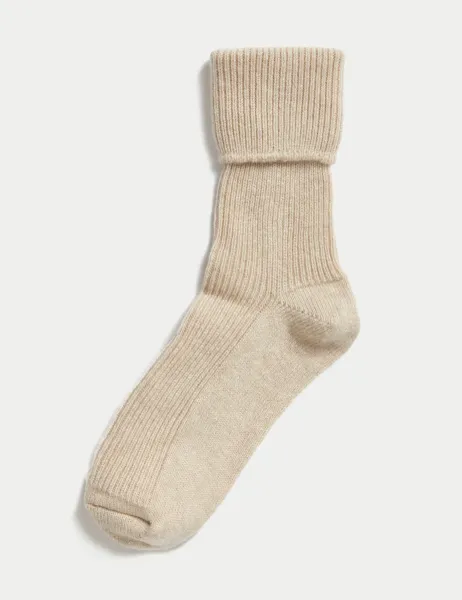 Autograph Pure Cashmere Socks Light Camel