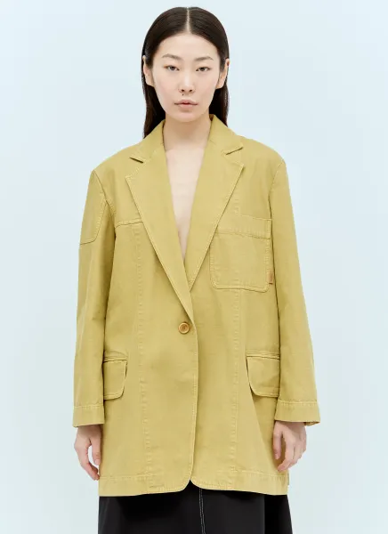 Oversized Canvas Blazer