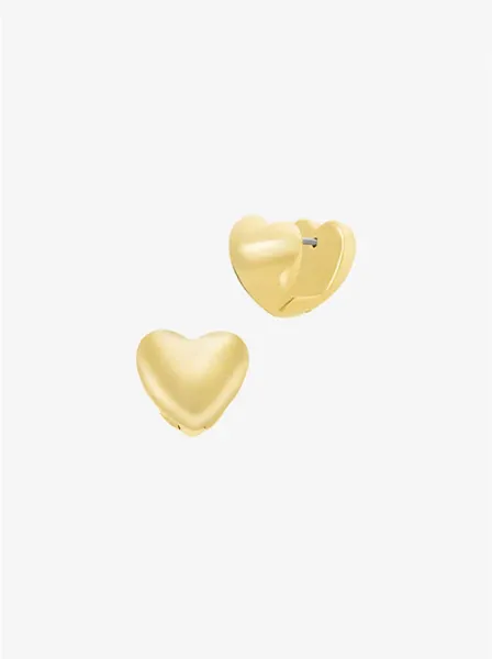 Puffy Heart Huggie Earrings