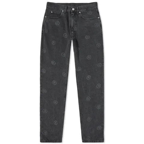 All Over Logo Straight Leg Jeans