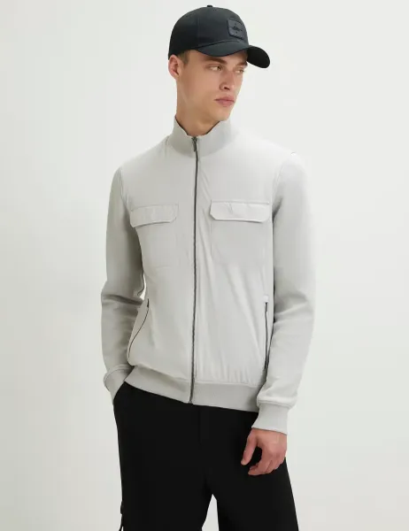River Island Lightweight Funnel Neck Jacket Grey