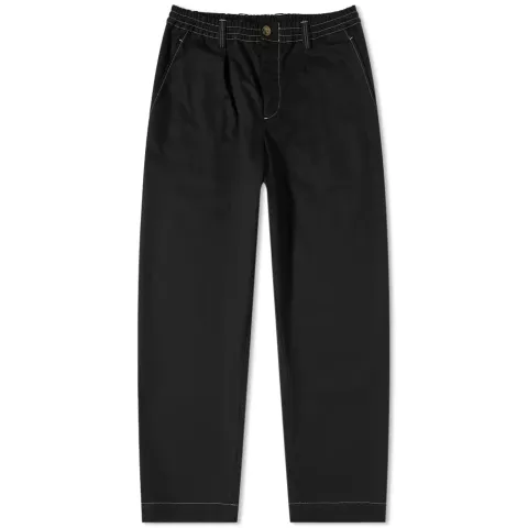 Cotton Twill Cropped Trouser