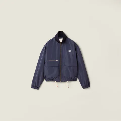 Technical fabric blouson jacket