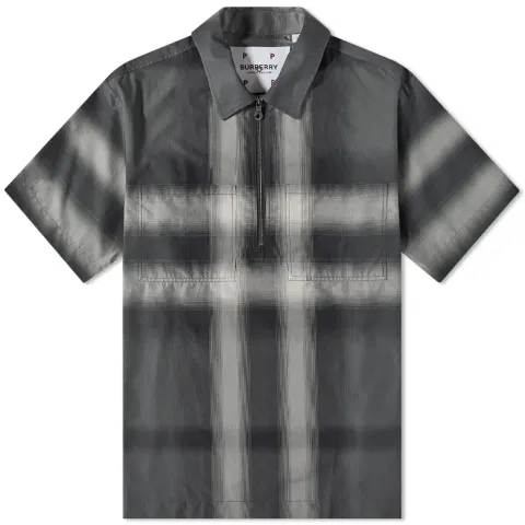 x POP Trading Company Short Sleeve Thornton Zip Shi
