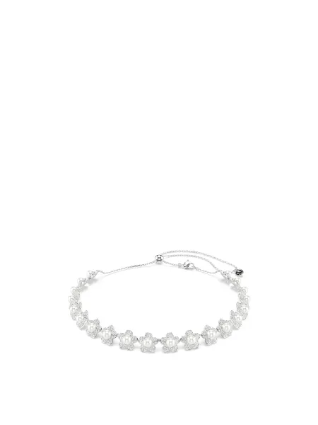 Crystal Motif Necklace Gold Tone
