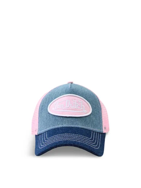 Von Dutch Contrast Denim Baseball Cap