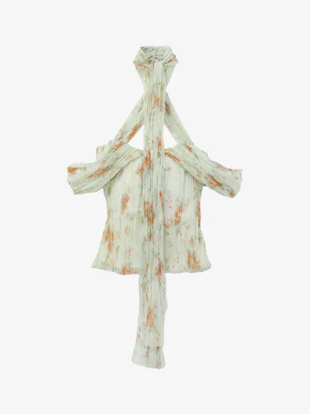 Floral Pleated Top