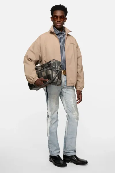 Washed logo jacket