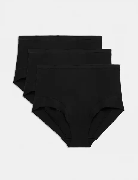 Body by M&S 3pk Flexifit Modal Full Briefs Black