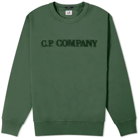 Cotton Diagonal Fleece Logo Sweatshirt