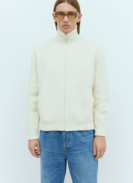 GG Felted Wool Knit Jacket