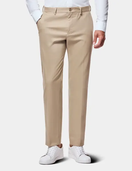 Regular Fit Easy-Iron Brushed Twill Chinos Stone