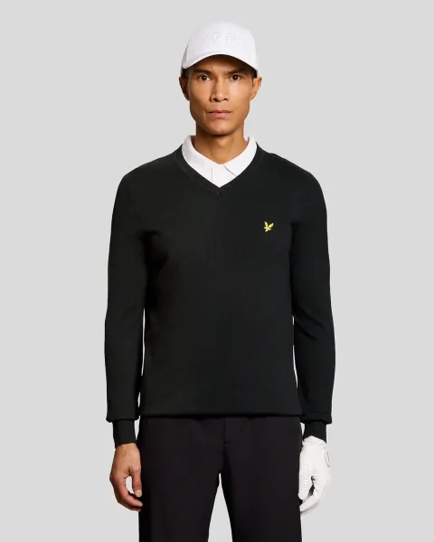 Lyle & Scott Cotton Blend V-Neck Jumper