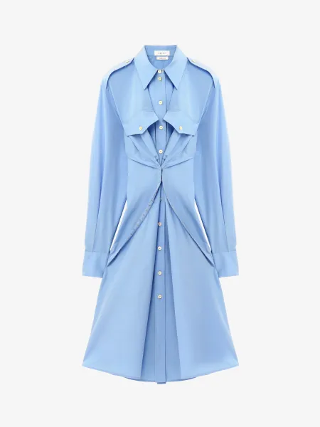 Gathered Shirt Dress