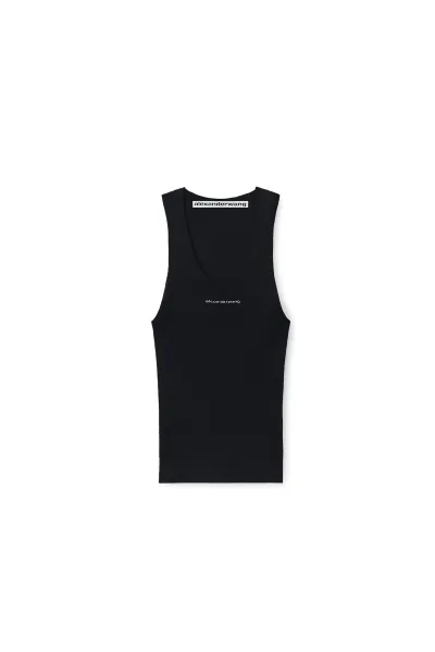 JACQUARD LOGO RACER TANK