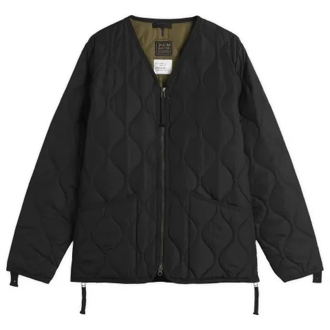 Military Zip V-Neck Down Jacket