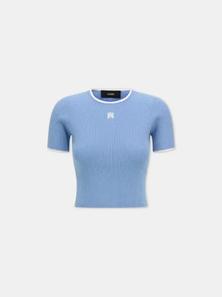 WOMEN - WOMEN'S MA RIB KNIT BABY TEE - Skyline Blue