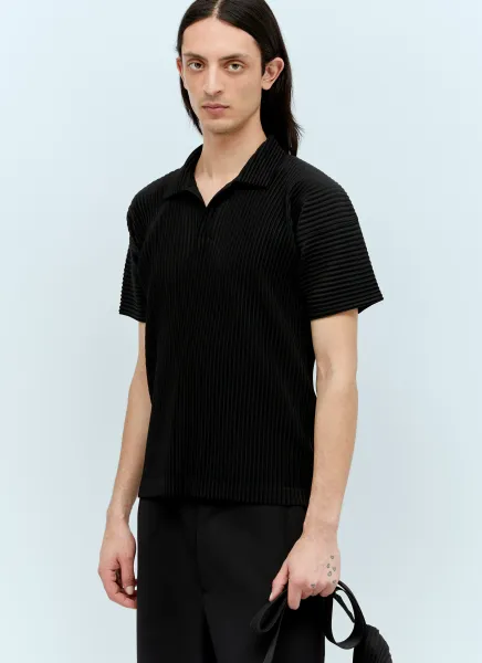 Pleated Polo Shirt