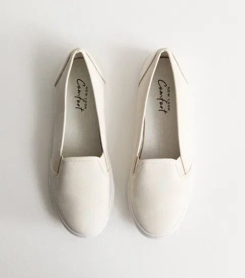Women's Off White Slip On Trainers