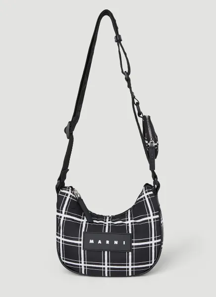 Logo Patch Hobo Shoulder Bag