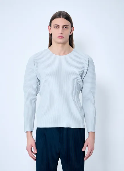Pleated Crewneck Top