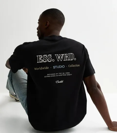 Men's Black Studio Collection Regular Short Sleeve T-Shirt