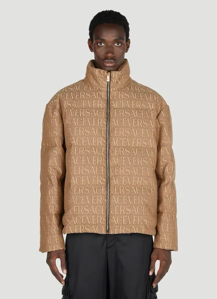 Logo Print Down Jacket