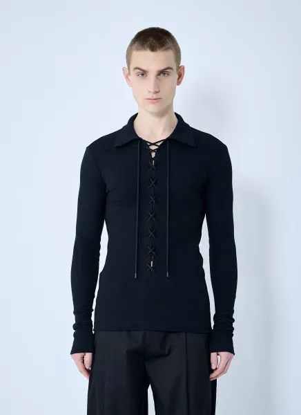 Jersey Polo Sweater