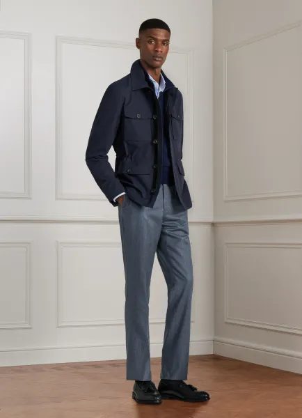 Hackett Wool Natural Stretch Formal Trousers