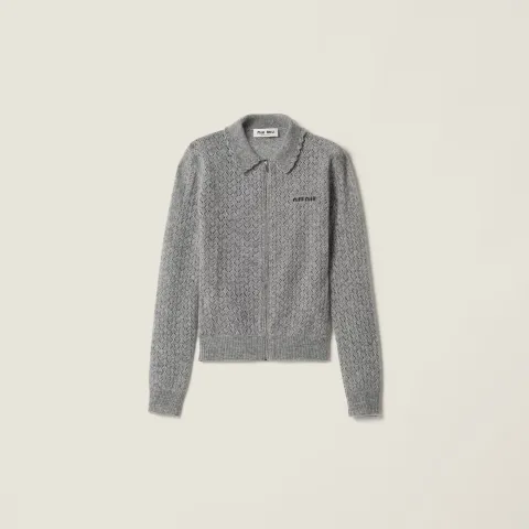 Cashmere and silk cardigan