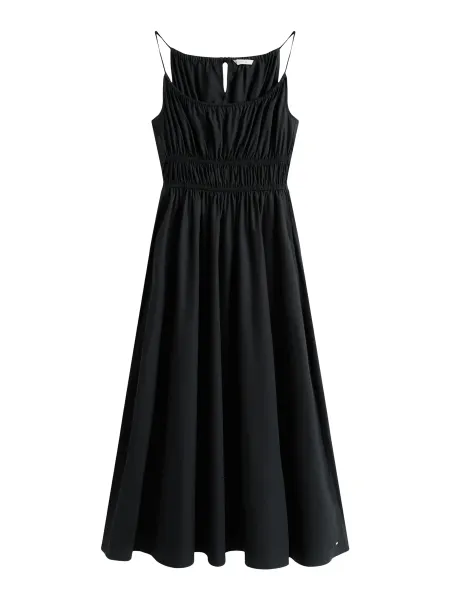 Tommy Hilfiger Smock Scoop Neck Maxi Dress