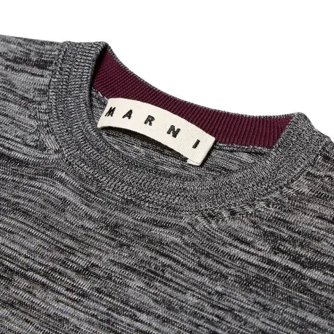 Contrast Block Marl Knit
