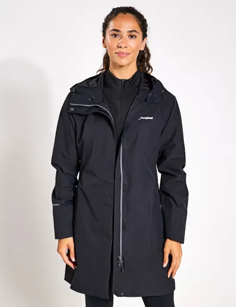 Berghaus Omeara Waterproof Longline Raincoat Black
